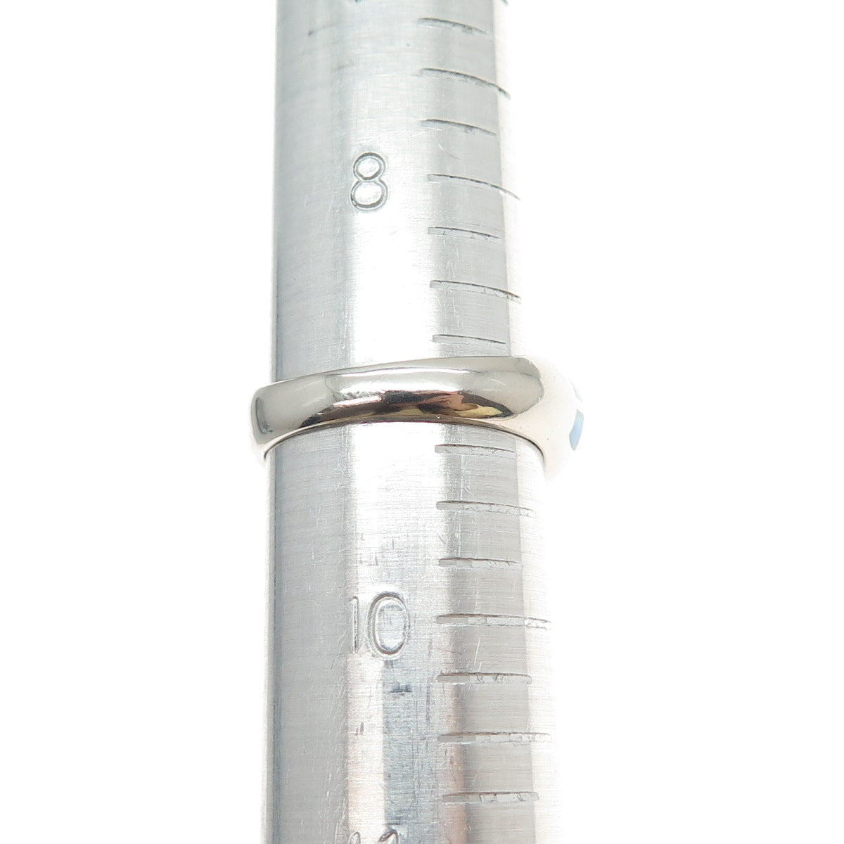 FD FELICIA DESIGN 925 Sterling Silver Vintage Real Opal Dome Ring Size 9.25