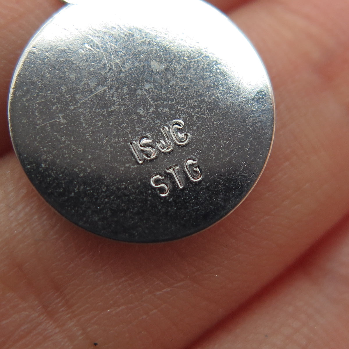 925 Sterling Silver Vintage 1967 ISJC Expo Friendship Minimalist Charm Pendant