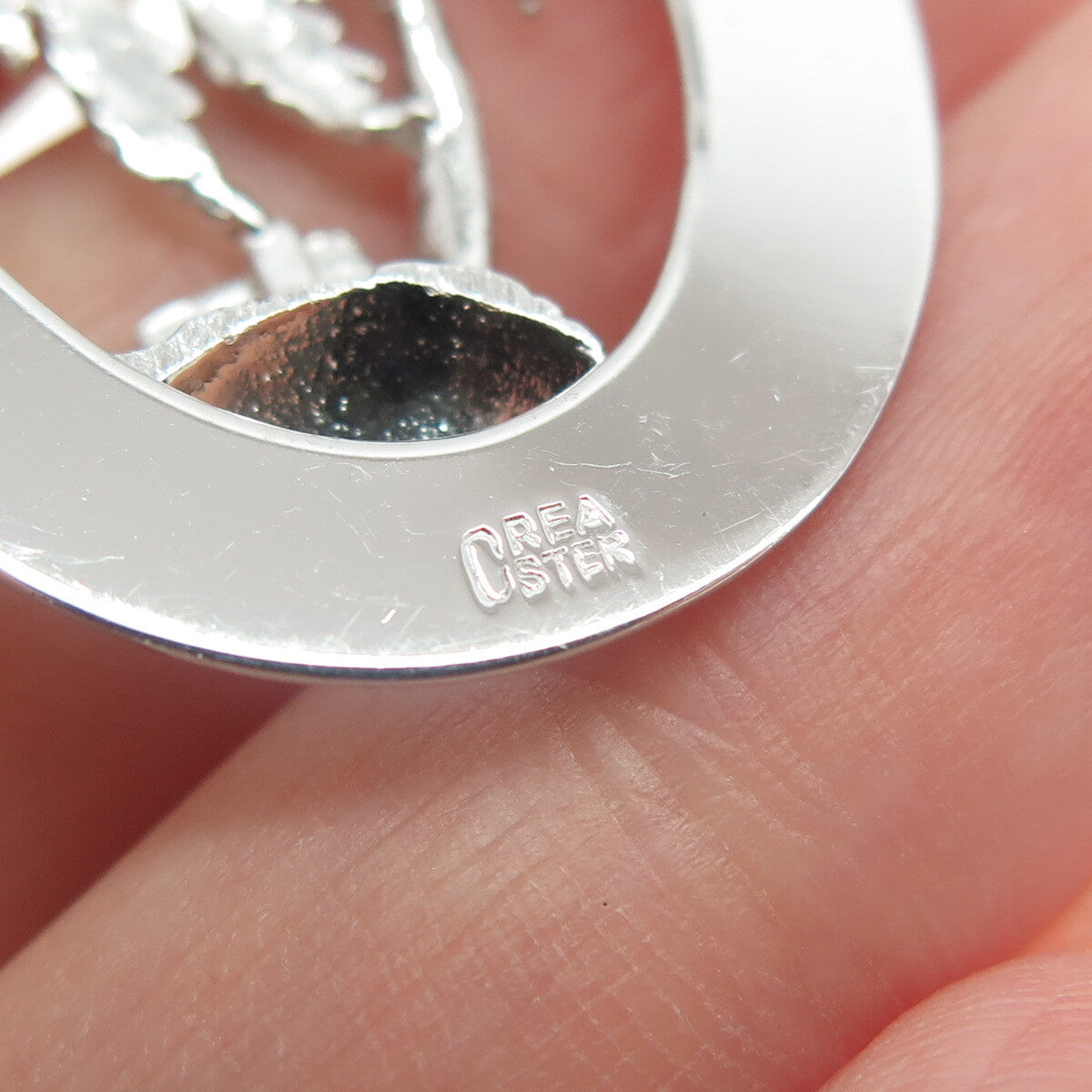 CREA 925 Sterling Silver Vintage "Bermuda" Palm Tree Pendant