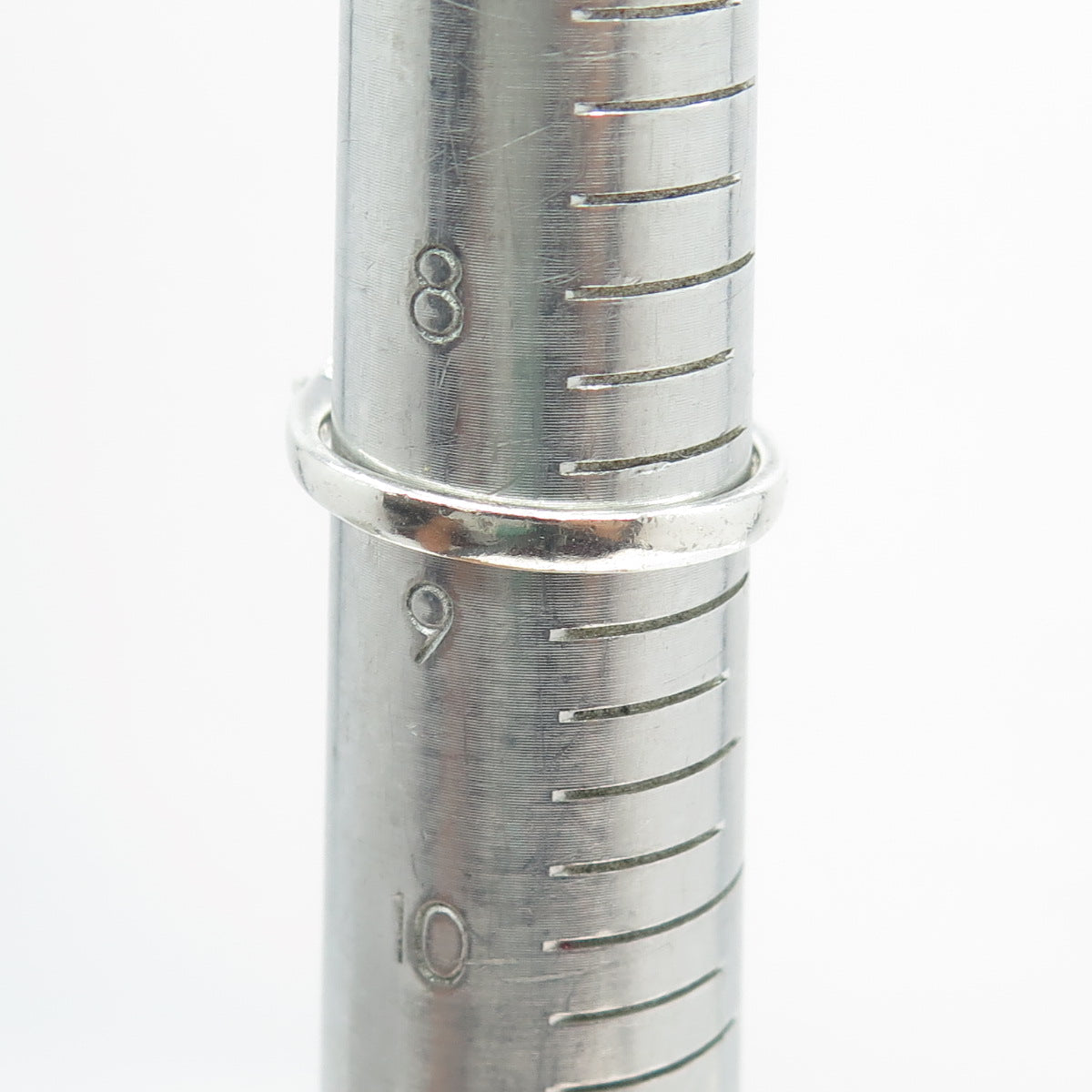 925 Sterling Silver Oval & Heart-Cut Green White C Z Ring Size 8.75