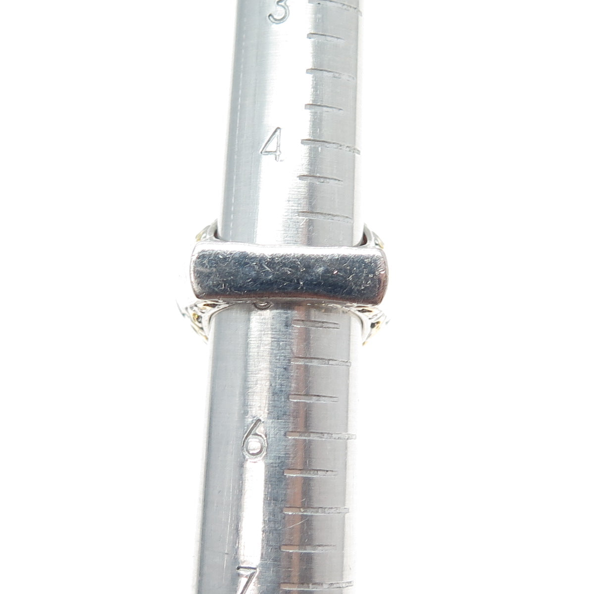 MICHAEL VALITUTTI Gems En Vogue Sterling 2-Tone Carnelian & Ruby Ring Size 5.25