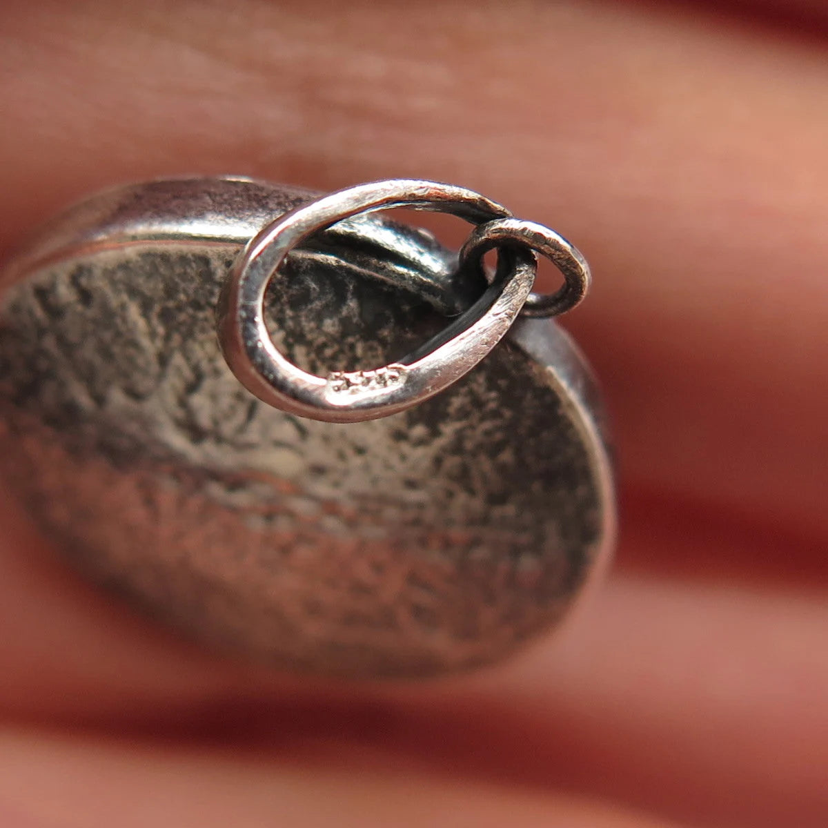 925 Sterling Silver Vintage Real Pearl Round Pendant