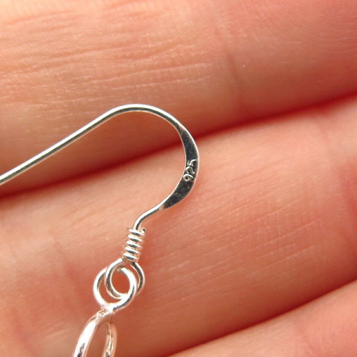 925 Sterling Silver Cross Design Dangling Earrings