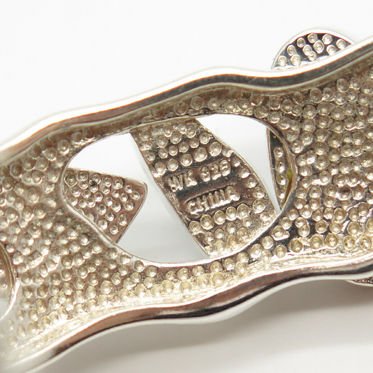 925 Sterling Silver Vintage Opal Gem Inlay Geometric Shapes Cuff Bracelet 6.5"