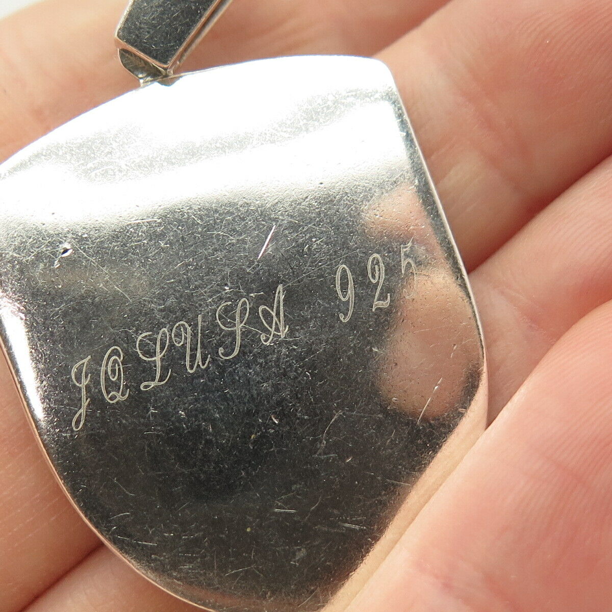 925 Sterling Silver Vintage Real Ruby Gemstone Pendant