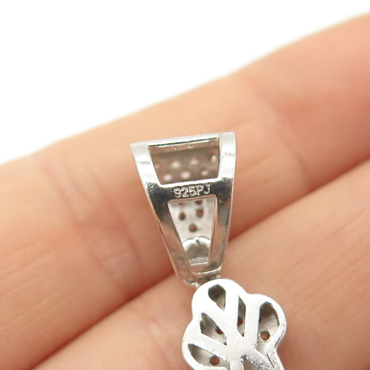 925 Sterling Silver C Z Cross Pendant