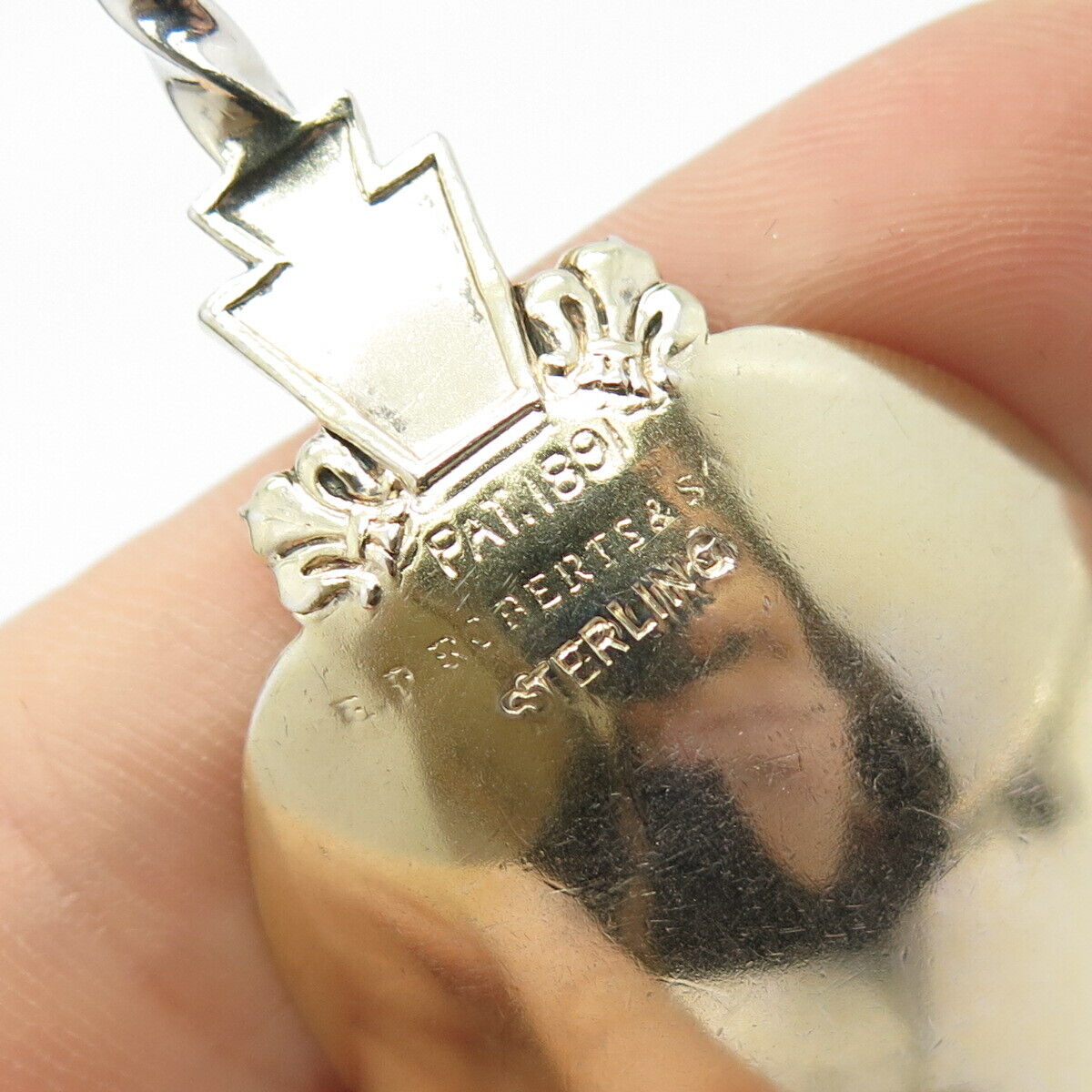 925 Sterling Silver 2-Tone Antique 1891 "Pittsburgh Fort Pitt" Spoon