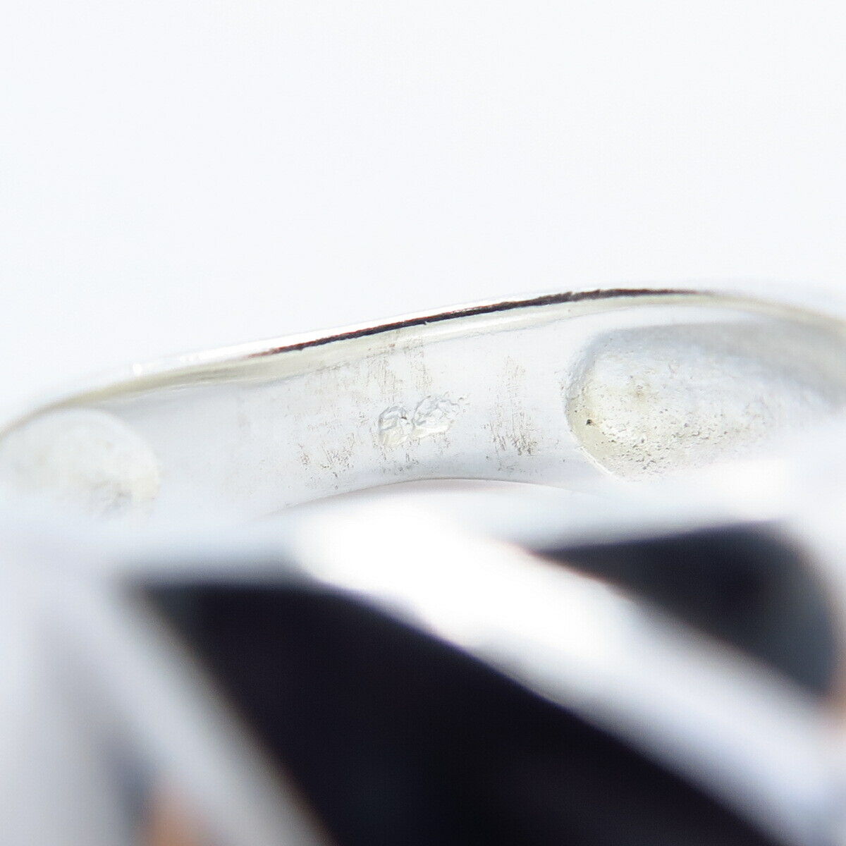 925 Sterling Silver Vintage Modernist Ring Size 6