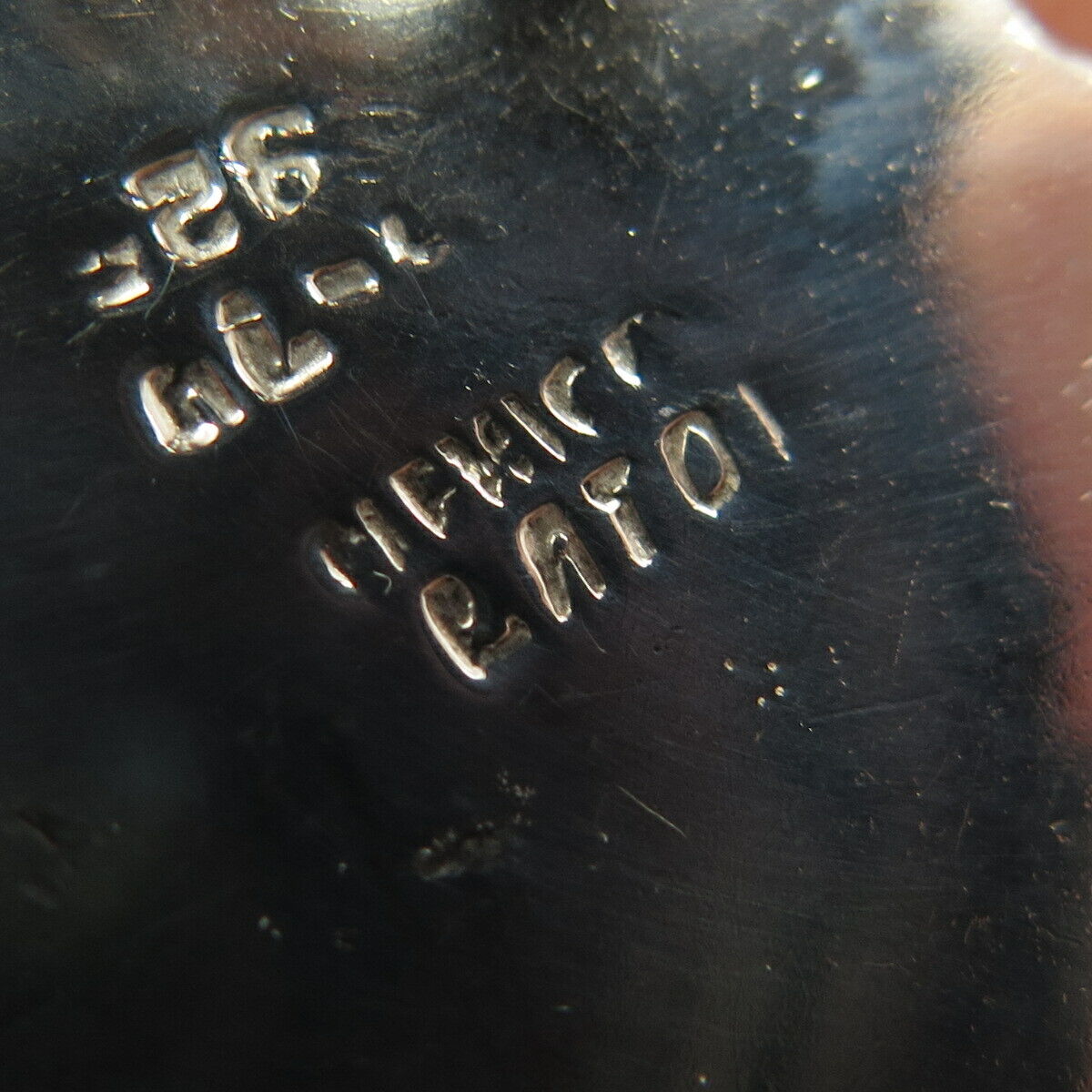 925 Sterling Silver 2-Tone Vintage Mexico Laton Modernist Clip On Earrings