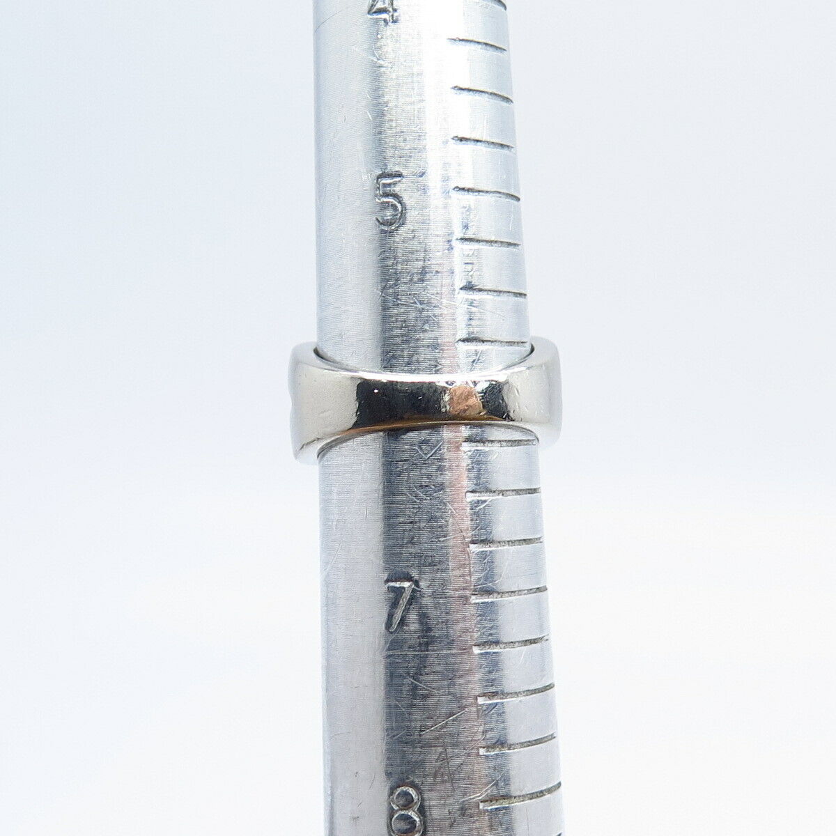 925 Sterling Silver Pave C Z Modernist Ring Size 6