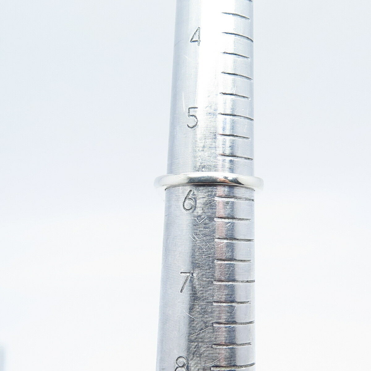 925 Sterling Silver Real Mother-of-Pearl & White Topaz Gem Ring Size 5.75