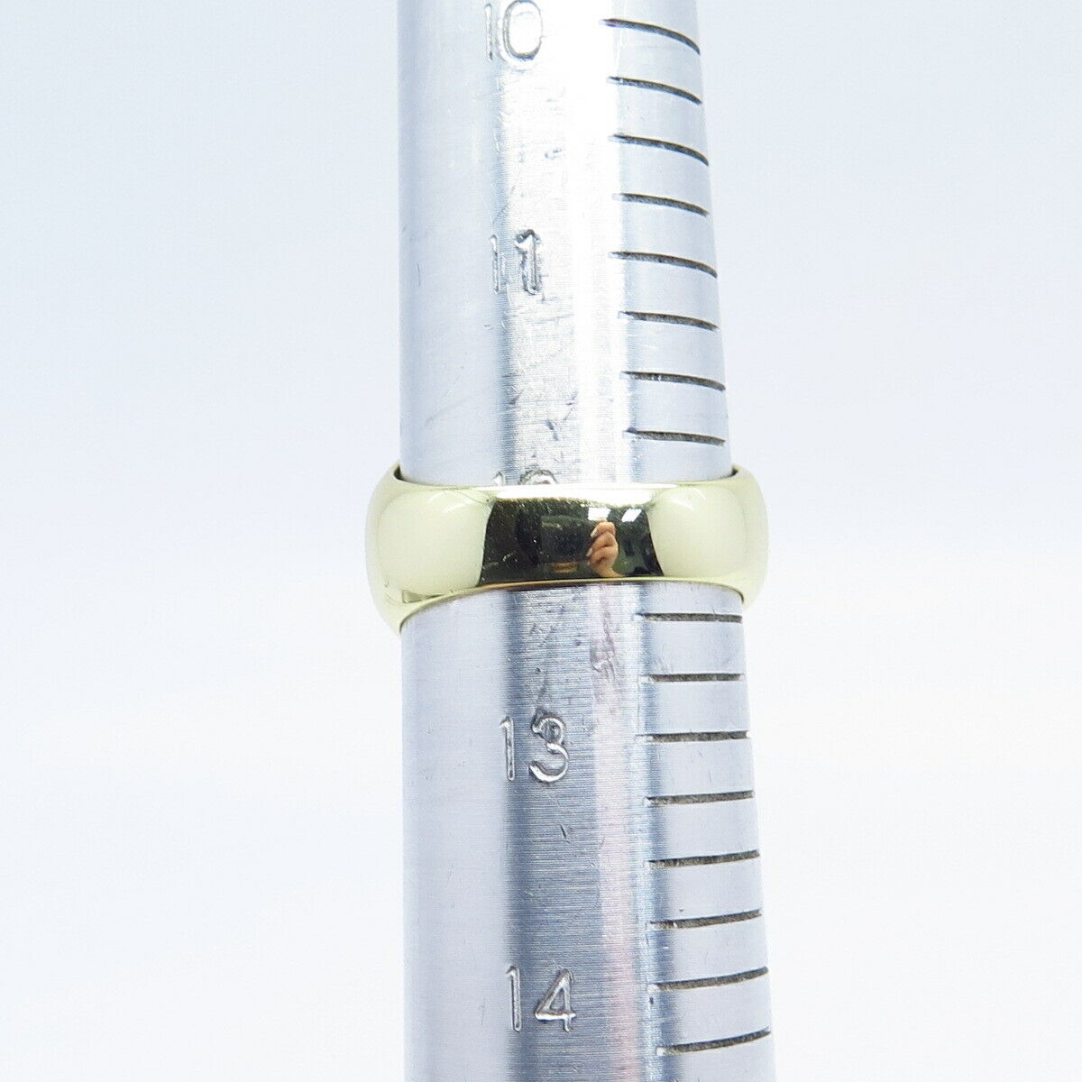 925 Sterling Silver Gold Plated C Z Domed Ring Size 12