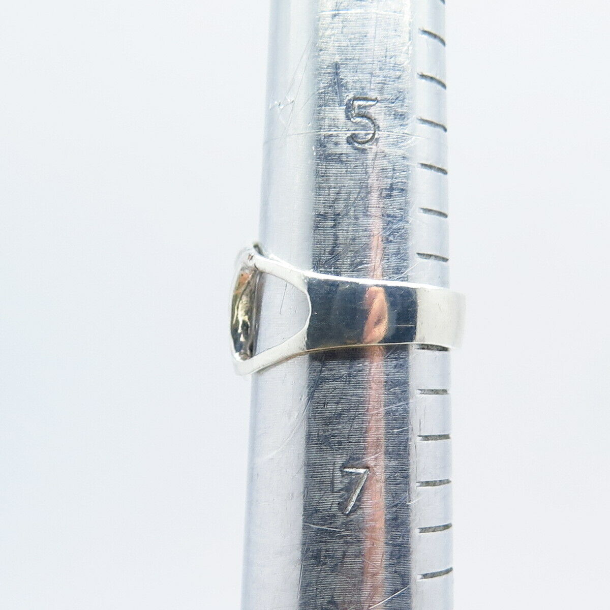 925 Sterling Silver Vintage Modernist Ring Size 5.75