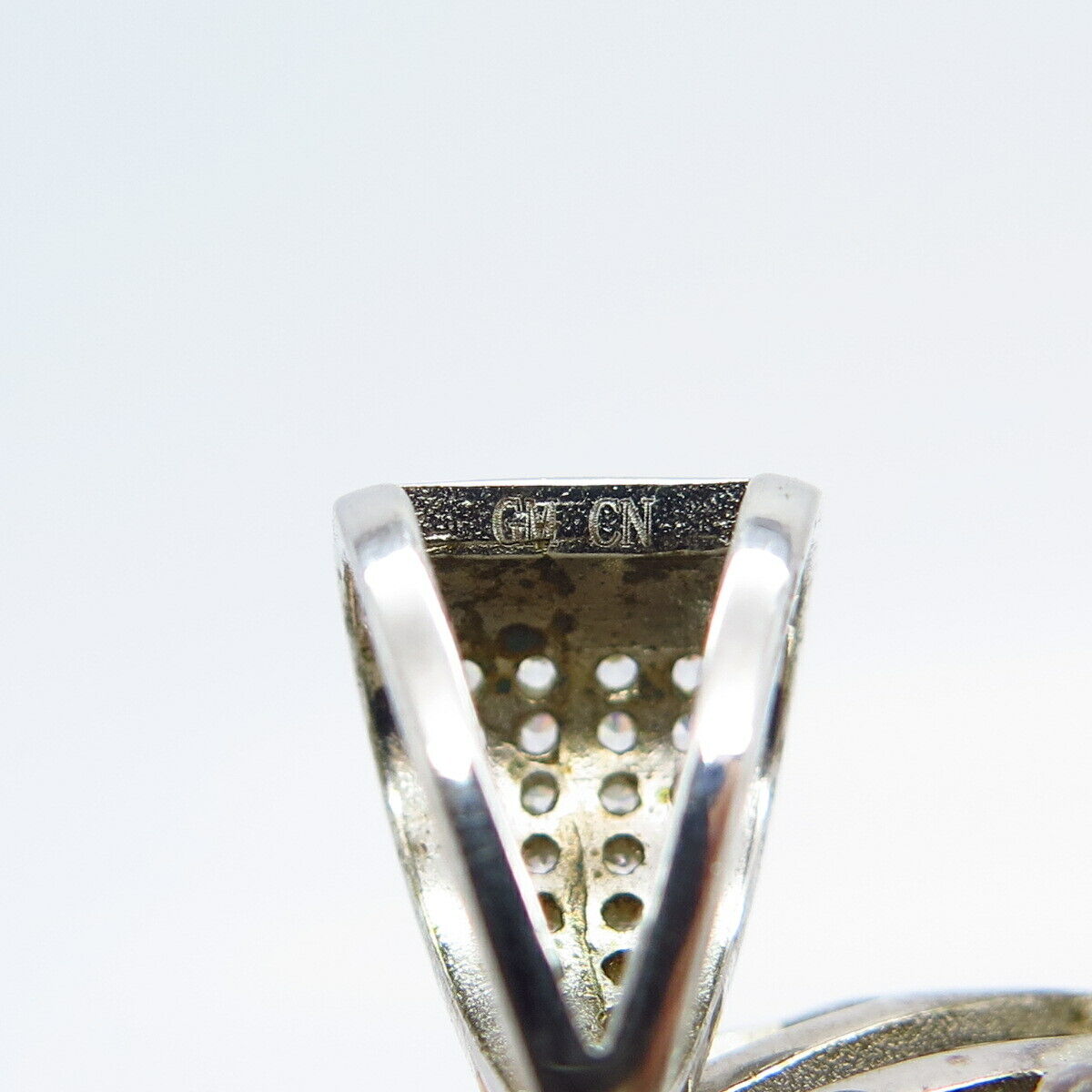 925 Sterling Silver Real Chrome Diopside Gemstone & C Z Tiger Mask Pendant