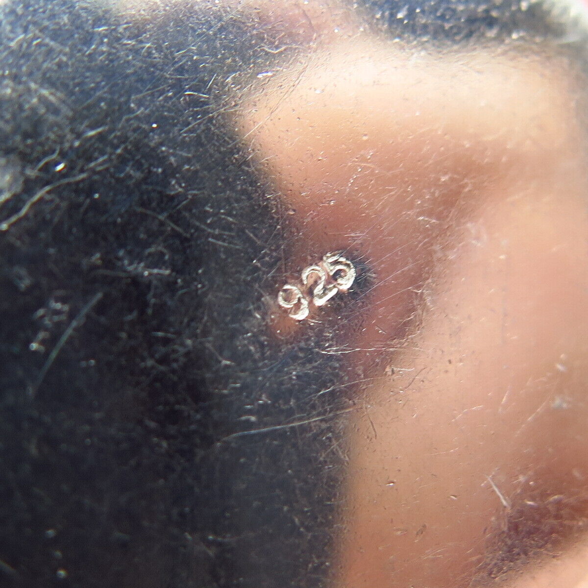 925 Sterling Silver Vintage Real Sodalite Gemstone Pendant