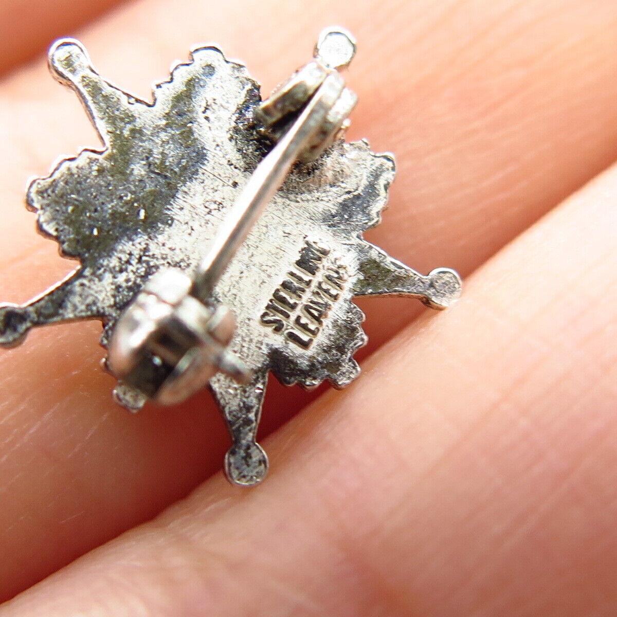 925 Sterling Silver Gold Filled Vintage Leavens Patrons of Husbandry Brooch