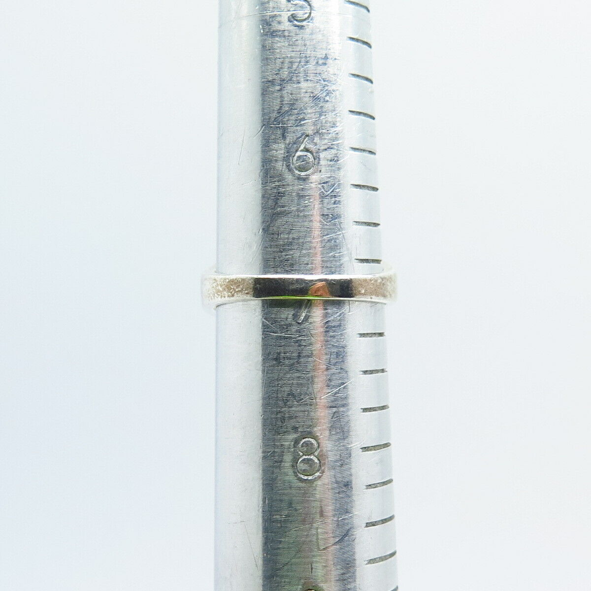 925 Sterling Silver Vintage Ribbed Ring Size 7