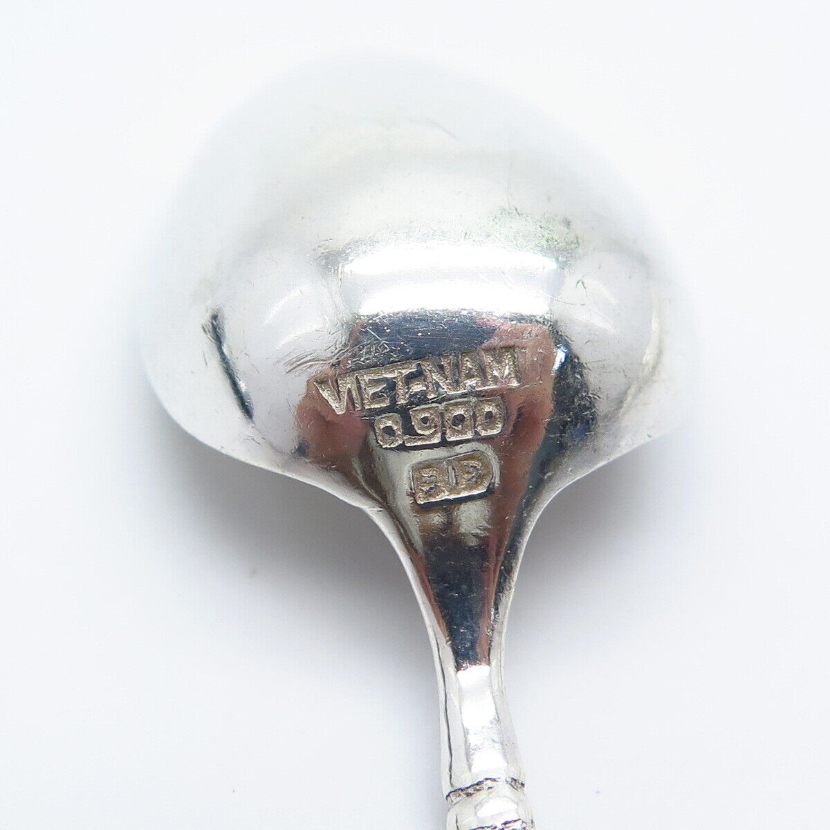 900 Silver Antique Vietnam Man & Bamboo Teaspoon