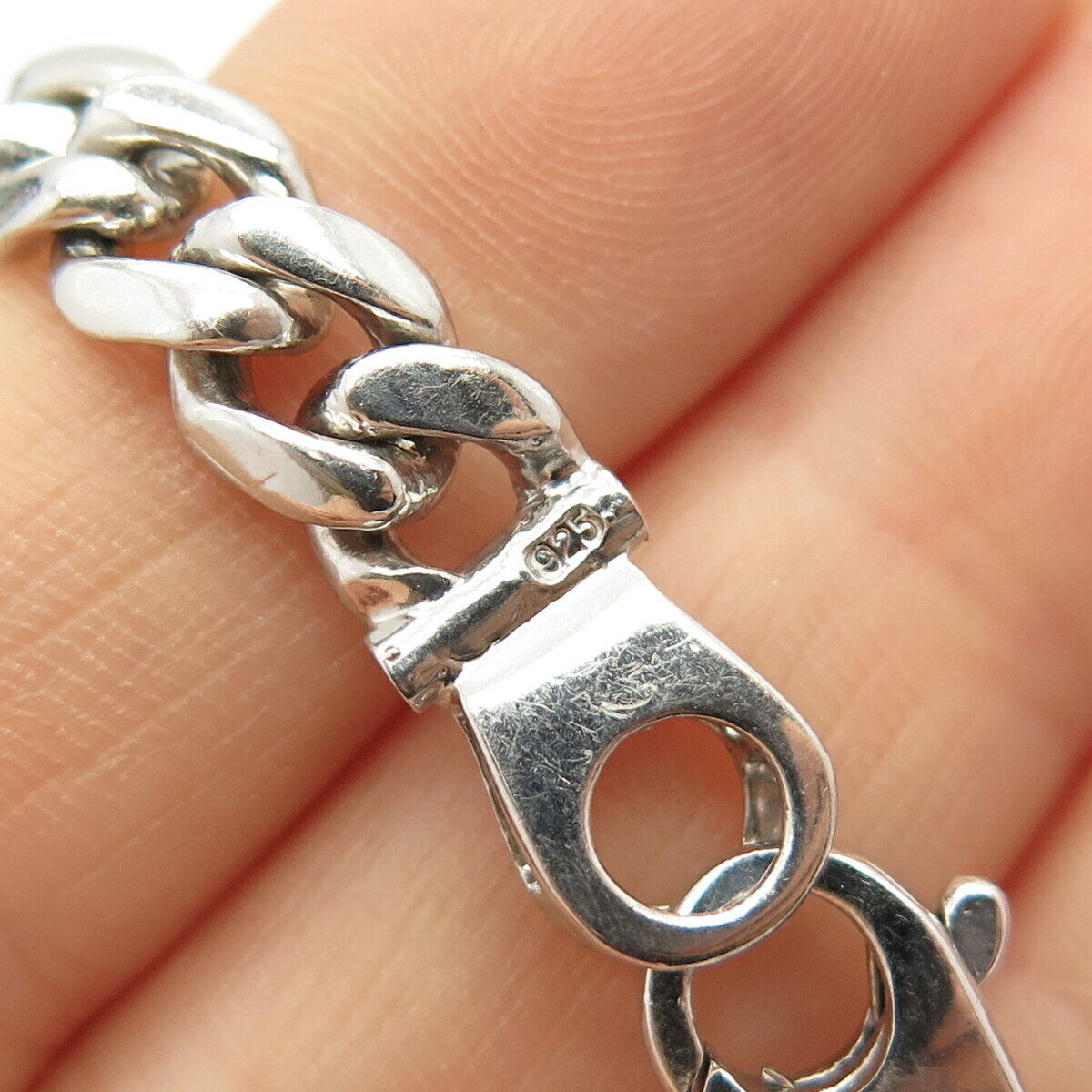 925 Sterling Silver Cuban Chain Necklace 24"