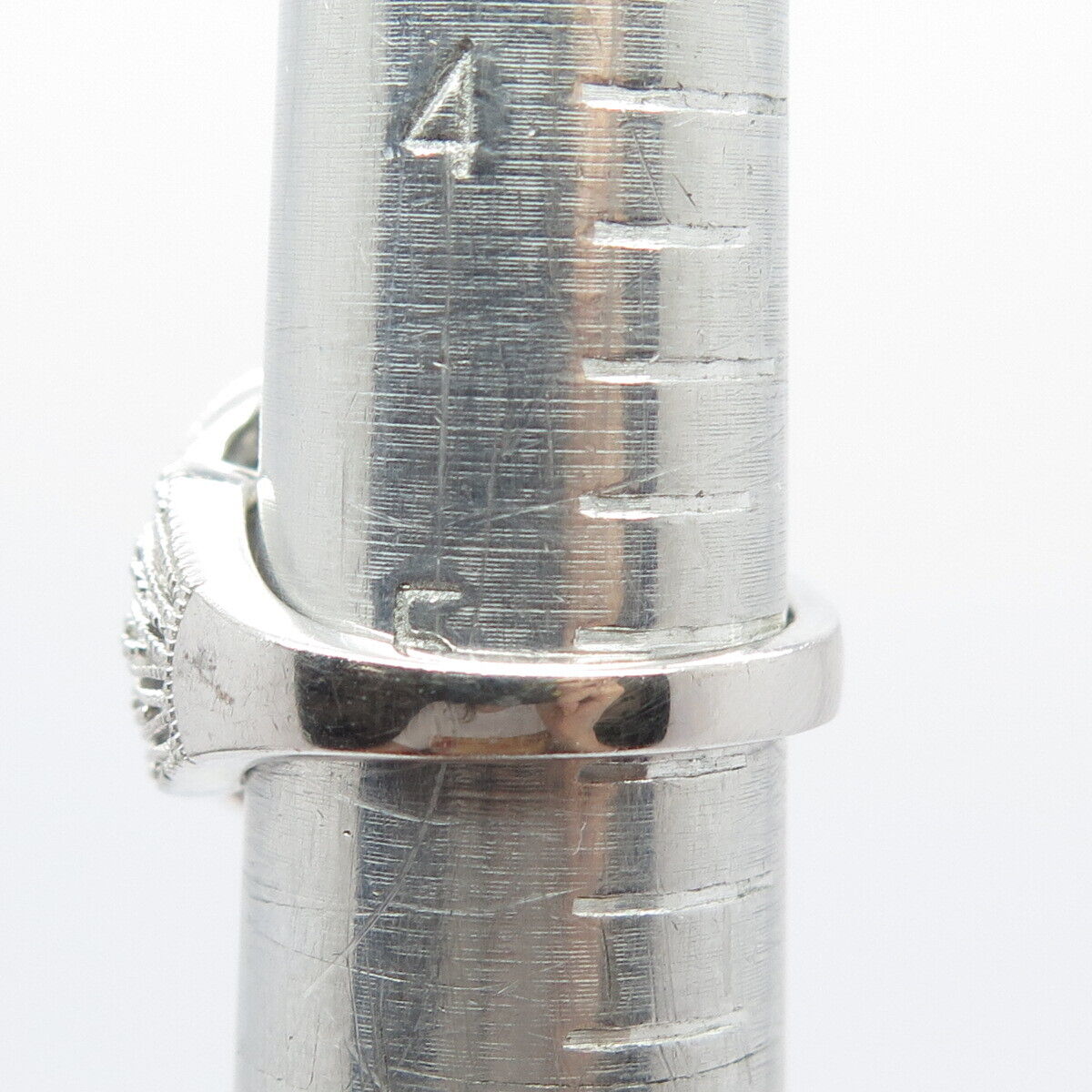 925 Sterling Silver Pave C Z Ring Size 5.25