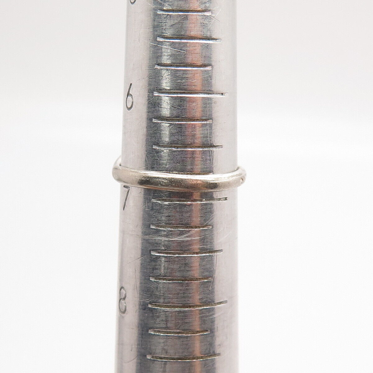 925 Sterling Silver Vintage Modernist Ring Size 7