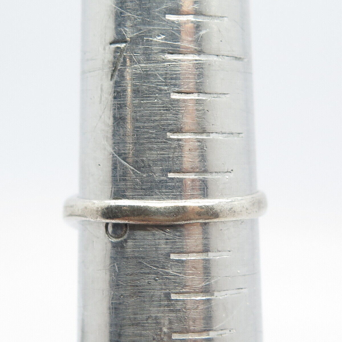 925 Sterling Silver Vintage Ribbed Bypass Ring Size 8