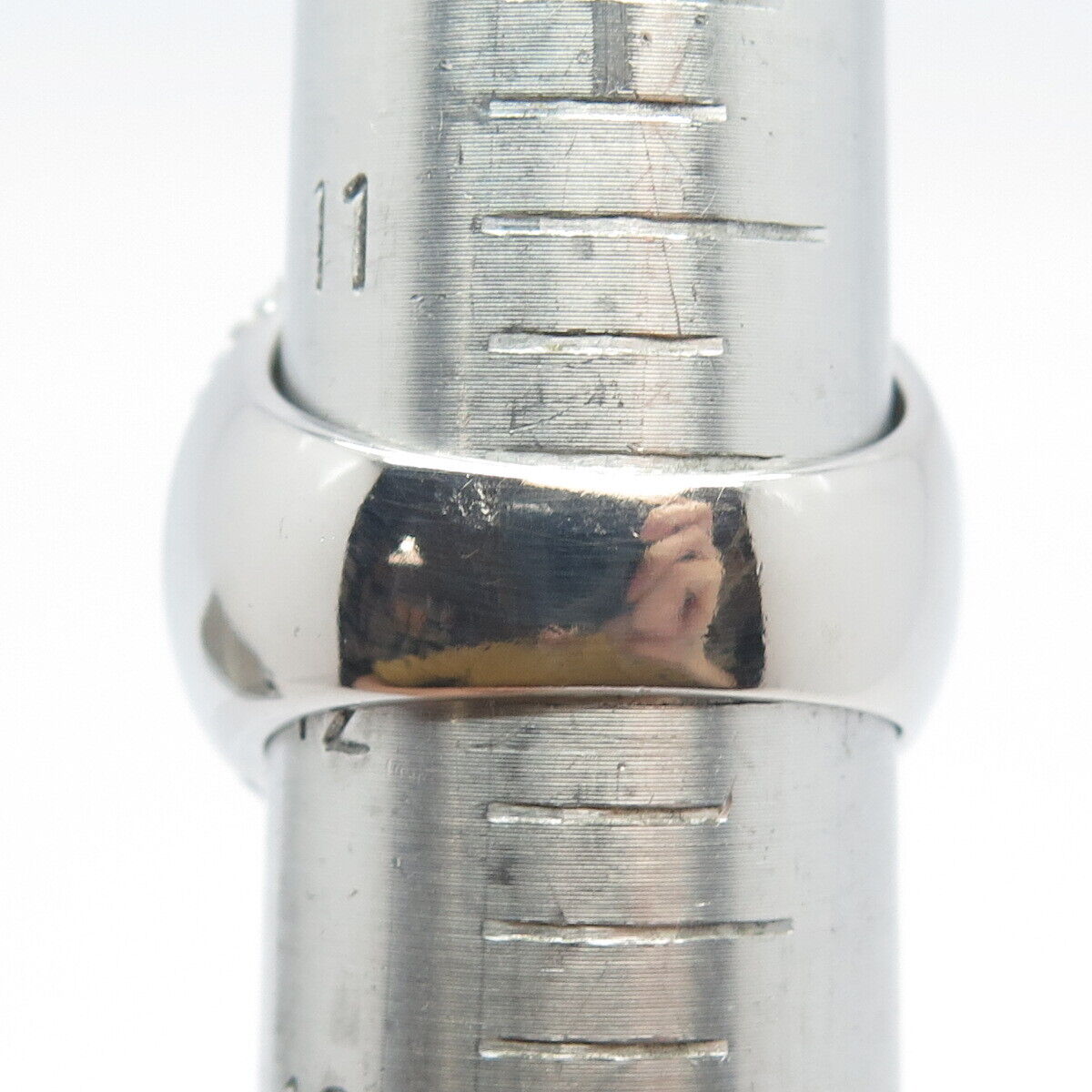 925 Sterling Silver Pave C Z Crown Wide Ring Size 12