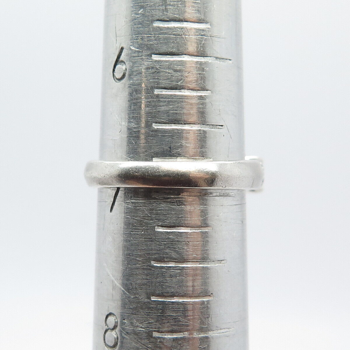 925 Sterling Silver Princess-Cut C Z Ring Size 7