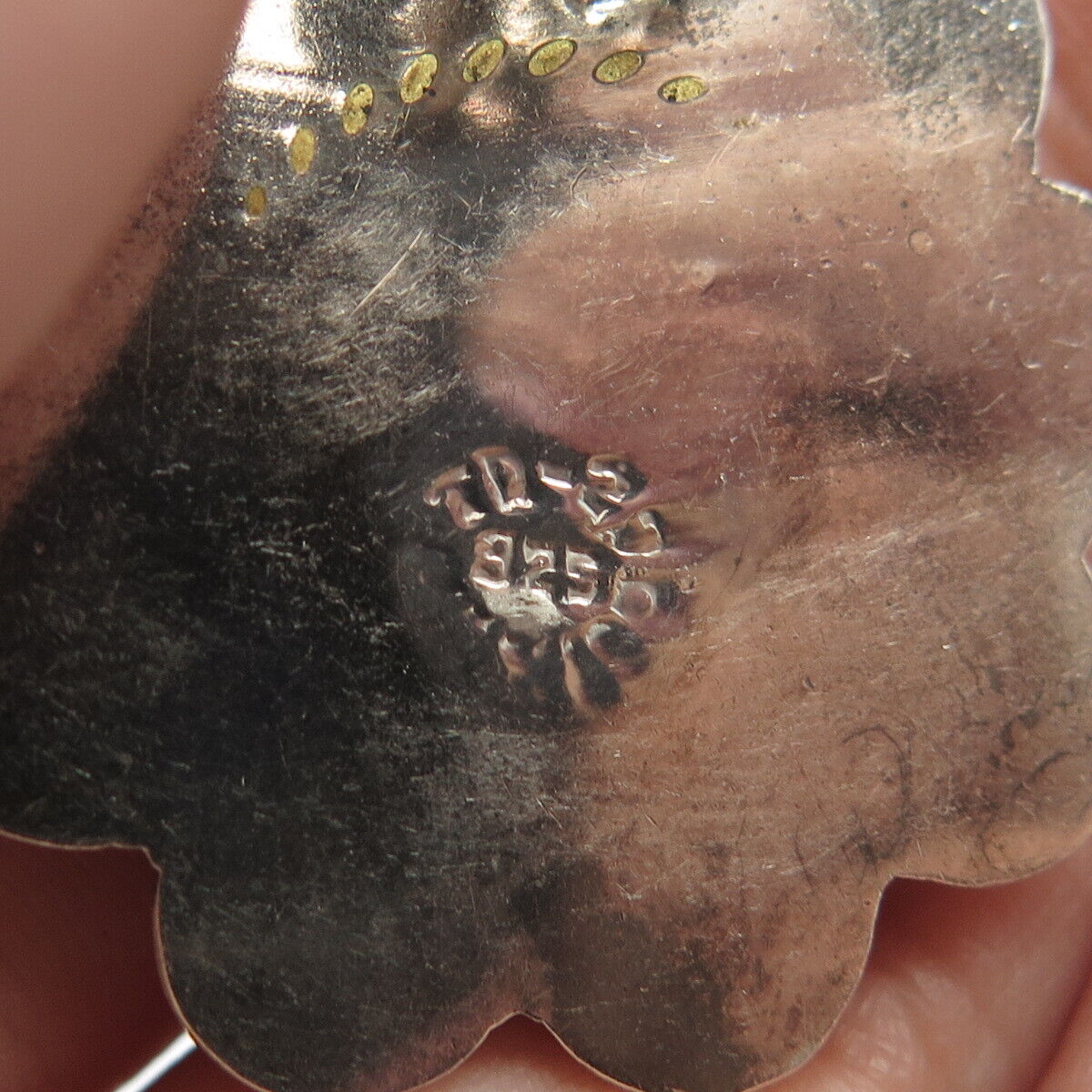 925 Sterling Silver 2-Tone Vintage Mexico Beaded Clip On Earrings