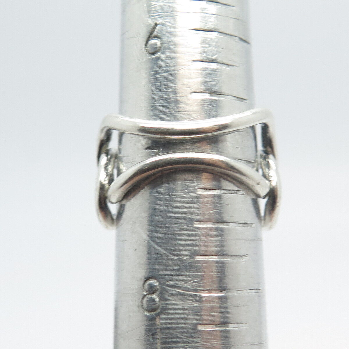 925 Sterling Silver Vintage Modernist Ring Size 7