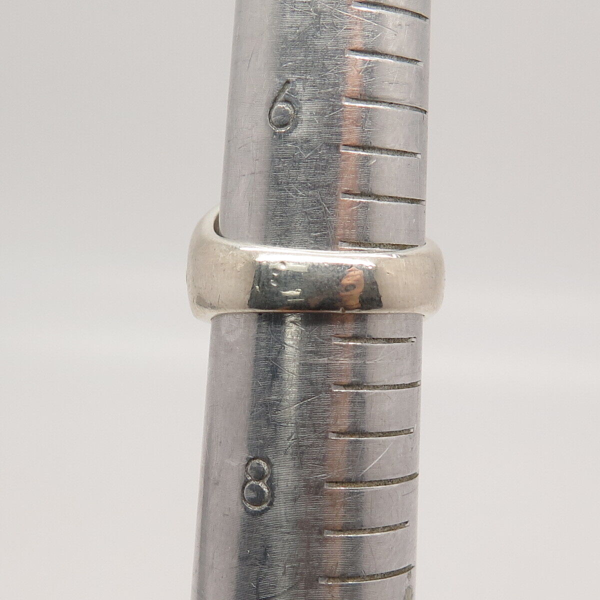 925 Sterling Silver 2-Tone Vintage Mexico Twisted Accent Ring Size 7.25