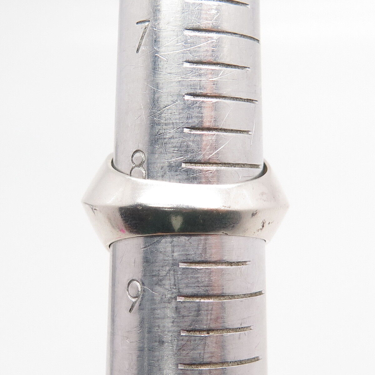 925 Sterling Silver Handmade Geometrical Ring Size 8.5