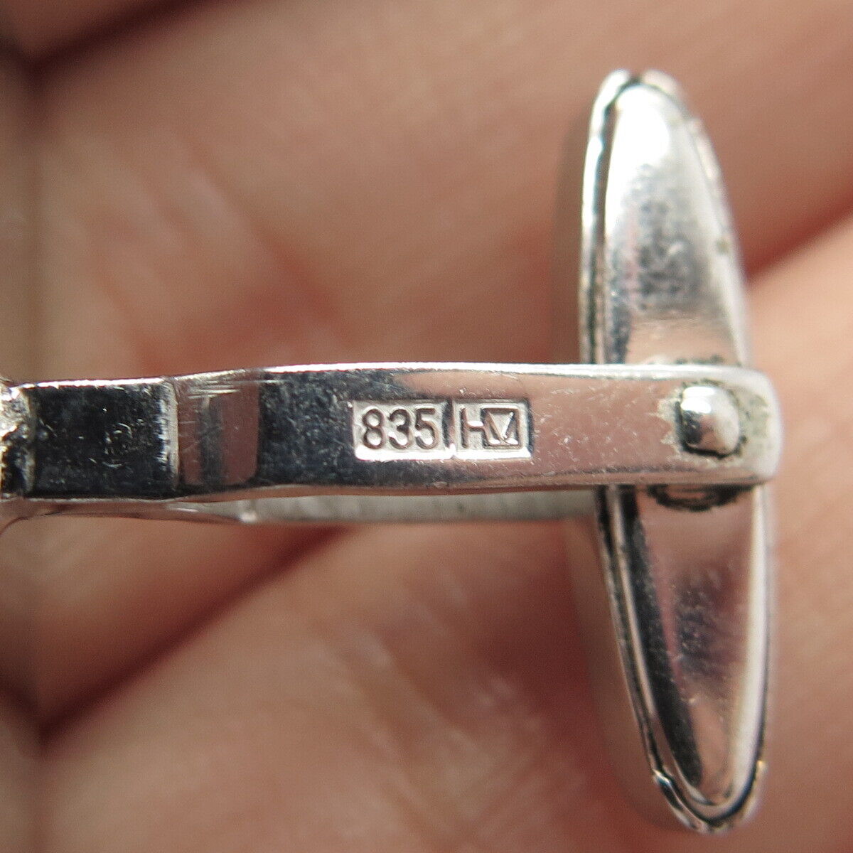 835 Silver Vintage Rectangle Cufflinks