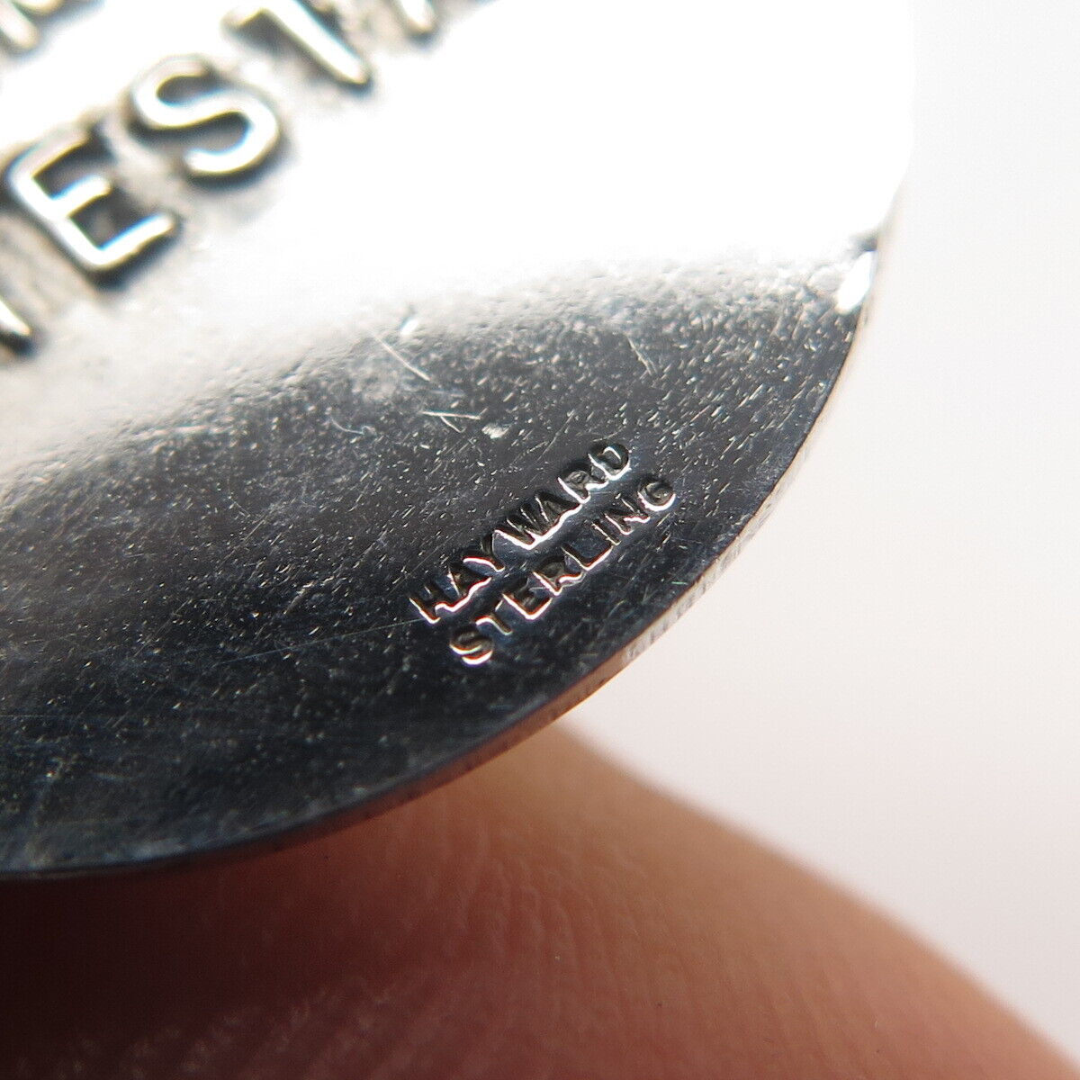 925 Sterling Silver Vintage Hayward Jesus Cross Religious Charm Pendant