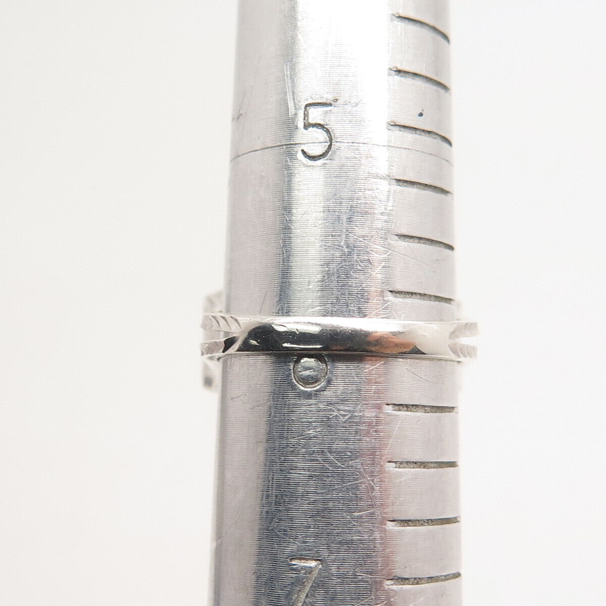 925 Sterling Silver Princess-Cut C Z Ring Size 6