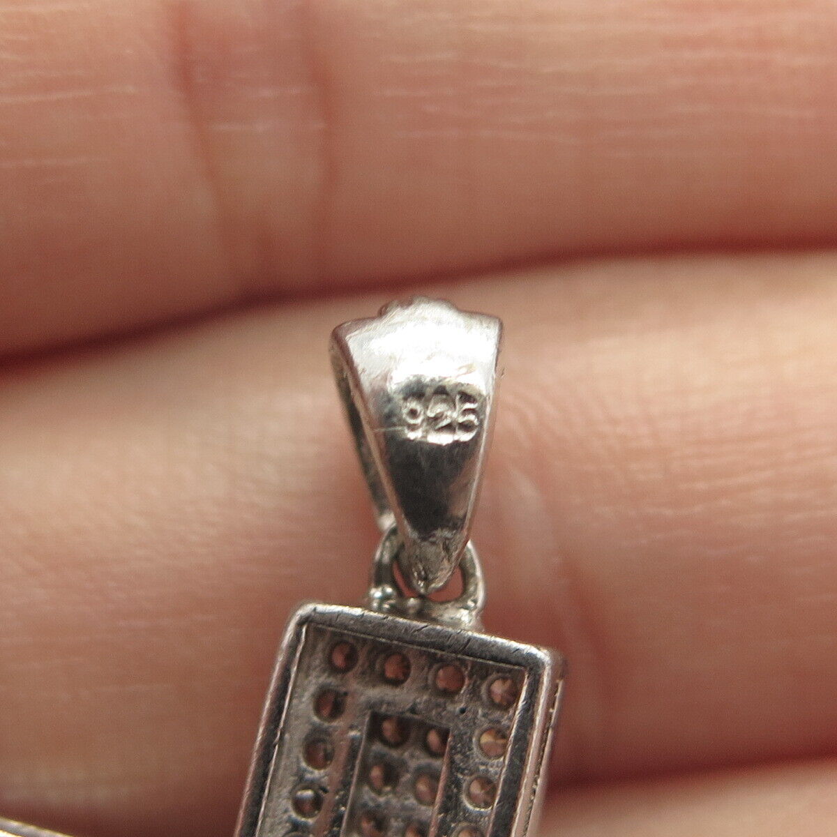 925 Sterling Silver C Z Cross Pendant