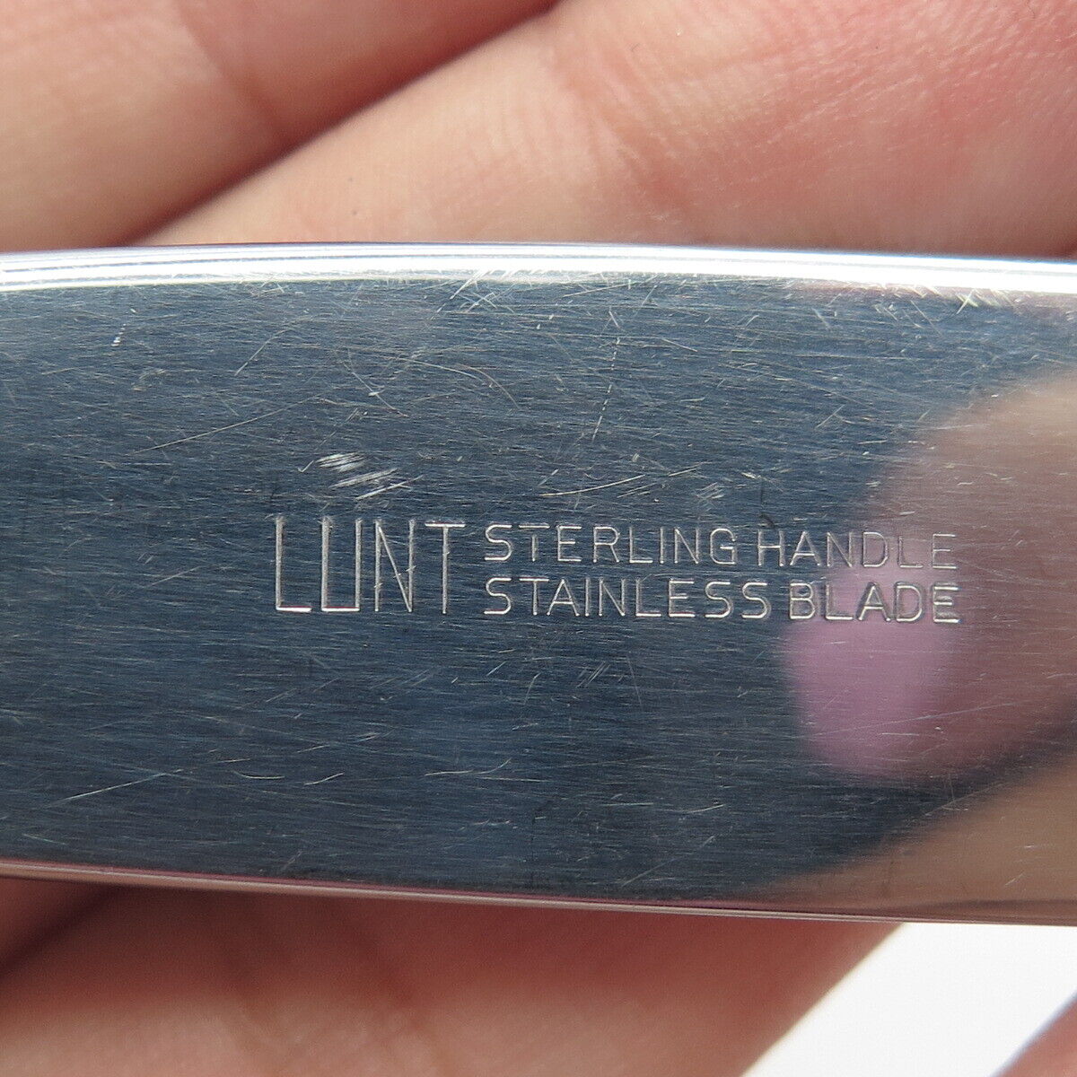 925 Sterling Silver & Stainless Steel Antique 1941 Lunt Modern Victorian Knife