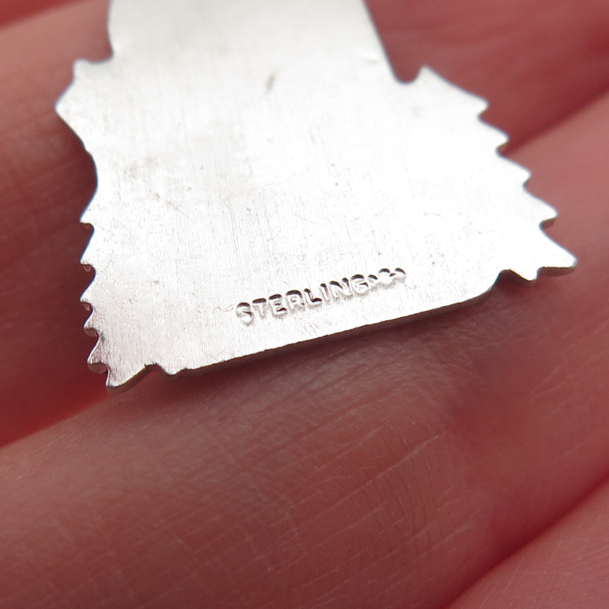 Griffith & Sons 925 Sterling Silver Vintage Enamel Christmas Door Charm Pendant