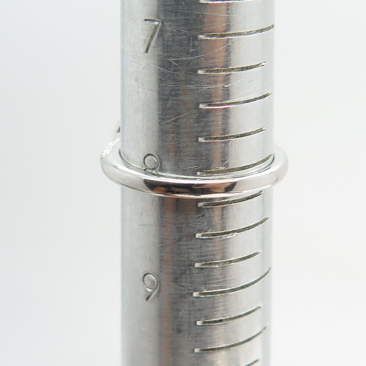 925 Sterling Silver Pear & Round-Cut Blue White C Z Ring Size 8.25