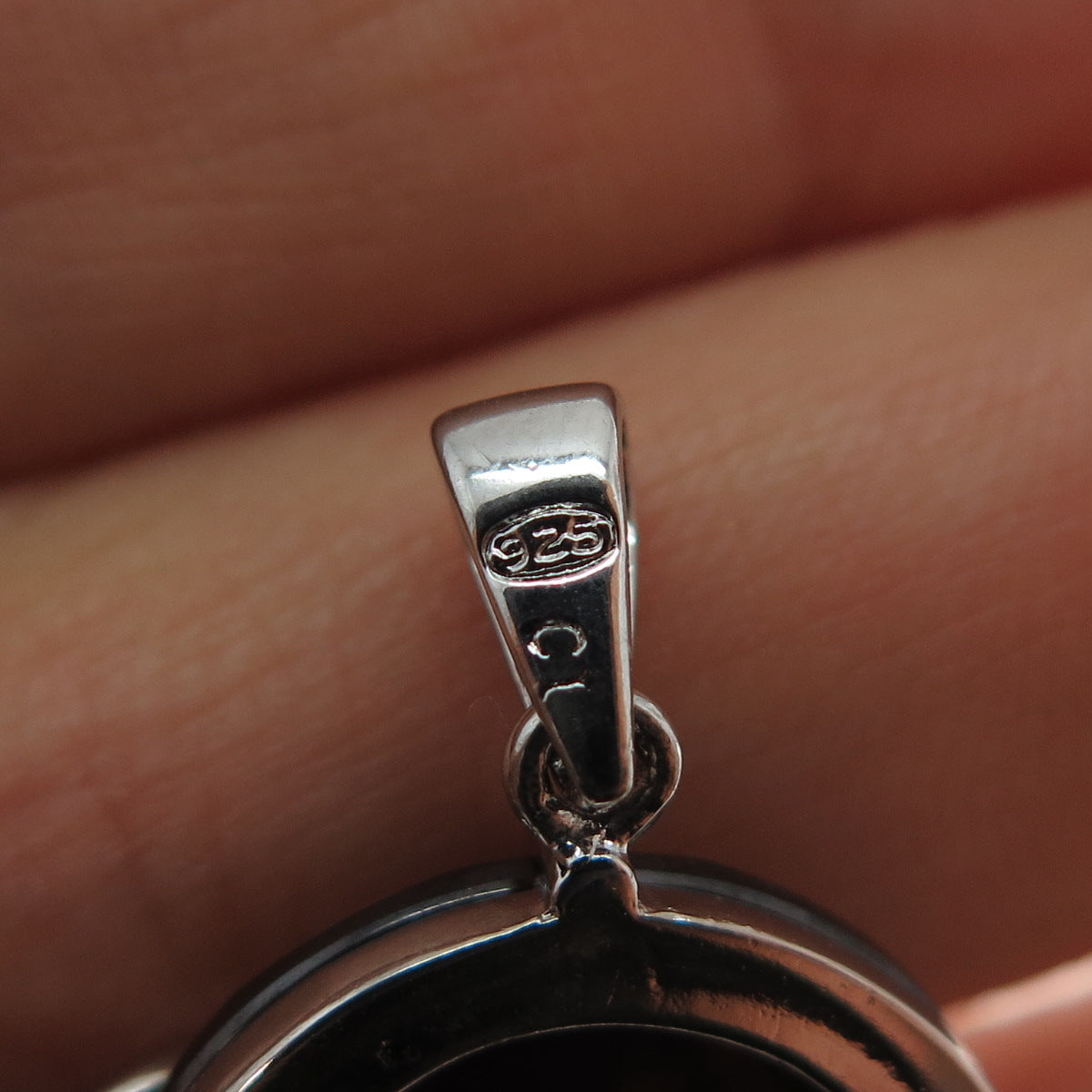 925 Sterling Silver Round-Cut Cognac & White C Z Charm Pendant