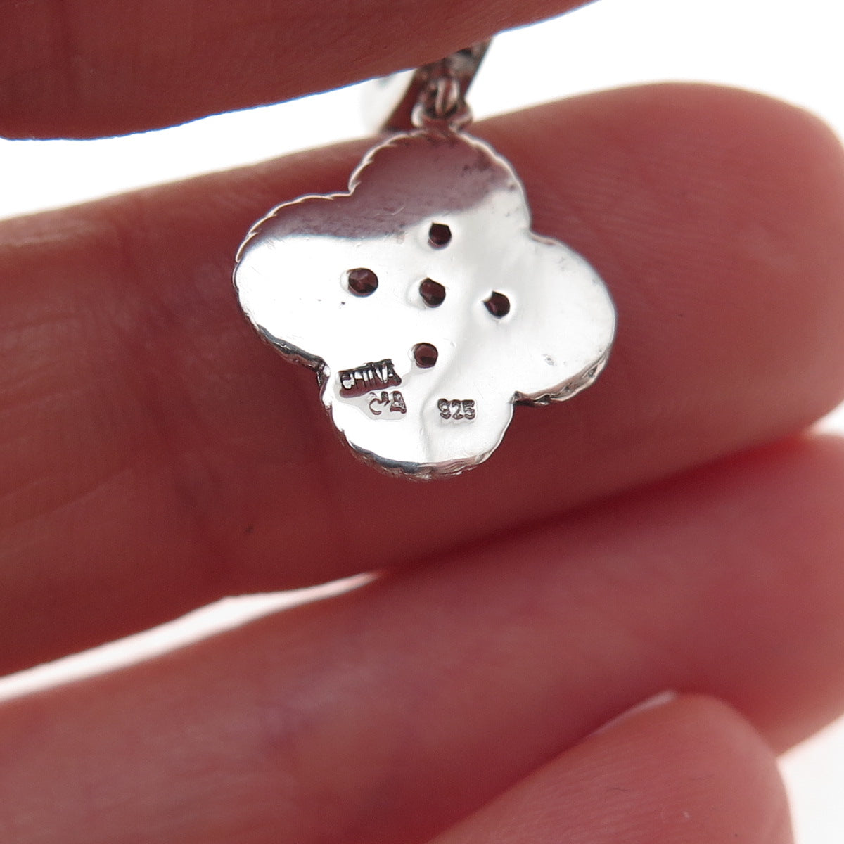 Chateau D’Argent 925 Sterling Silver Round-Cut C Z Floral Dangle Earrings