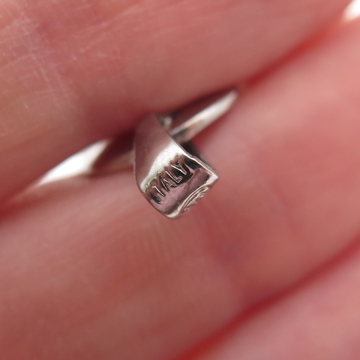 925 Sterling Silver Italy Engraved Baptism Charm Pendant