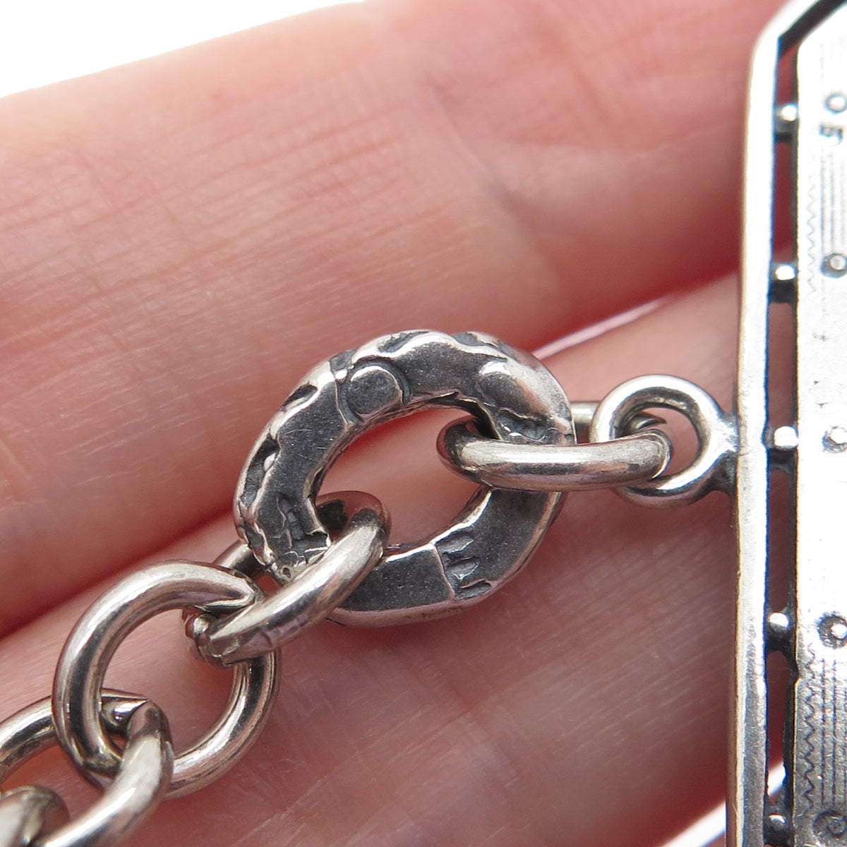 LOVE LEIGH DESIGNS 925 Sterling Vintage Iolite Bracelet Adjustable Lobster Clasp