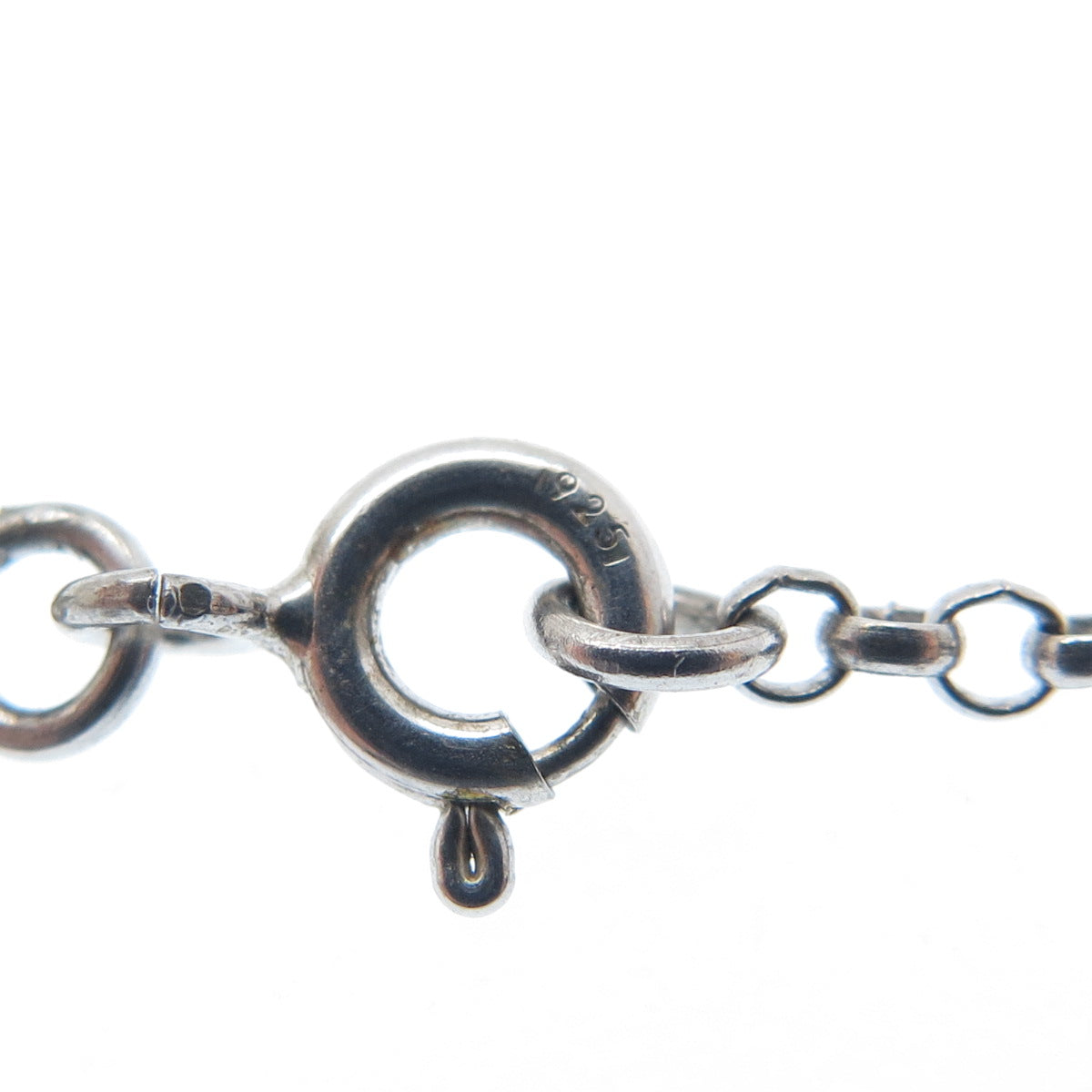 925 Sterling Silver 2-Tone Round-Cut C Z Cross Rolo Chain Necklace 19"