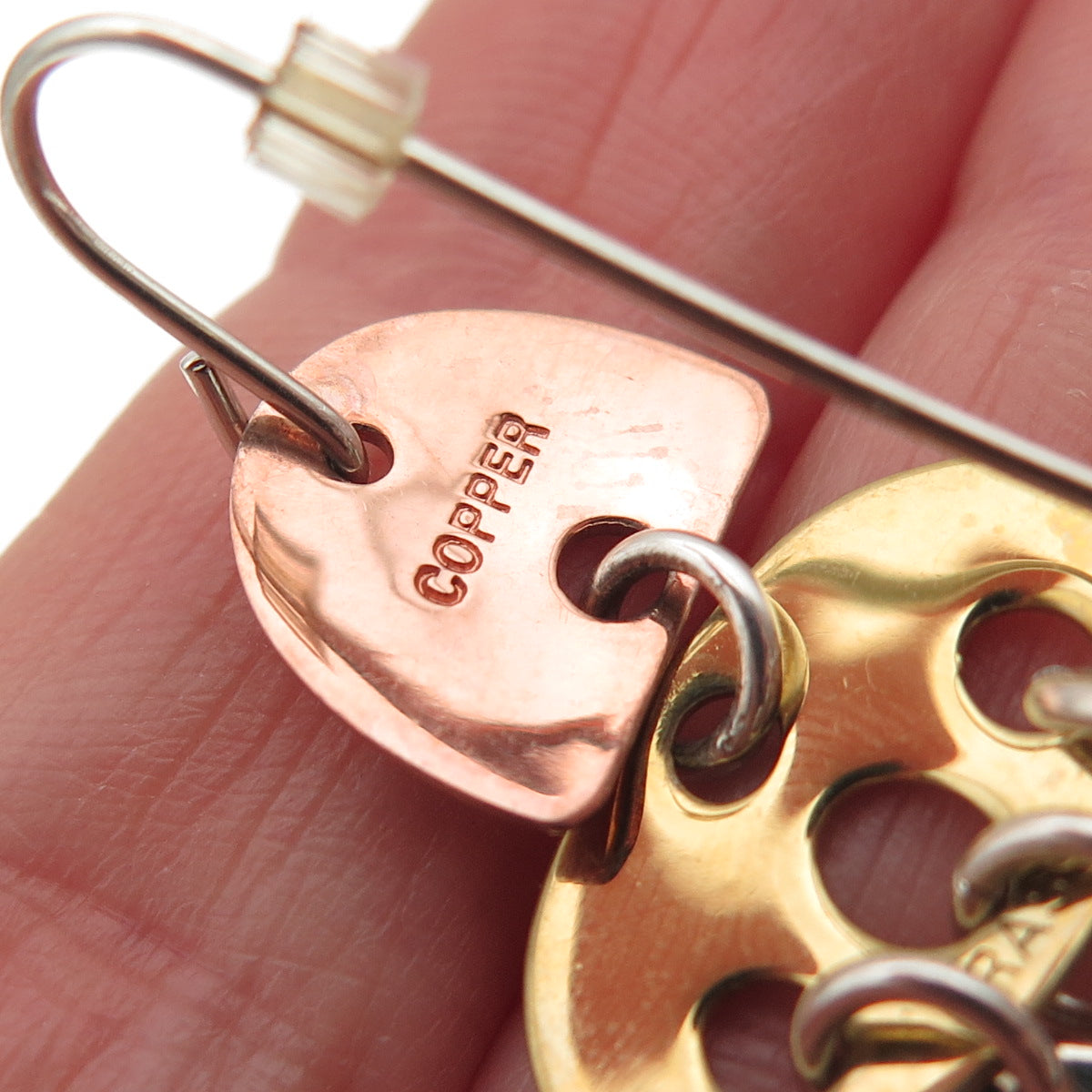 Robert Lee Morris 925 Sterling Silver 2-Tone Vintage Modernist Dangle Earrings