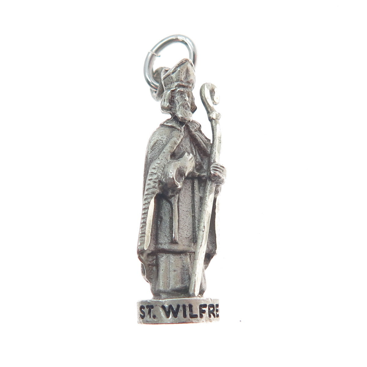 CREED 925 Sterling Silver Vintage St. Wilfred Minimalist 3D Charm Pendant