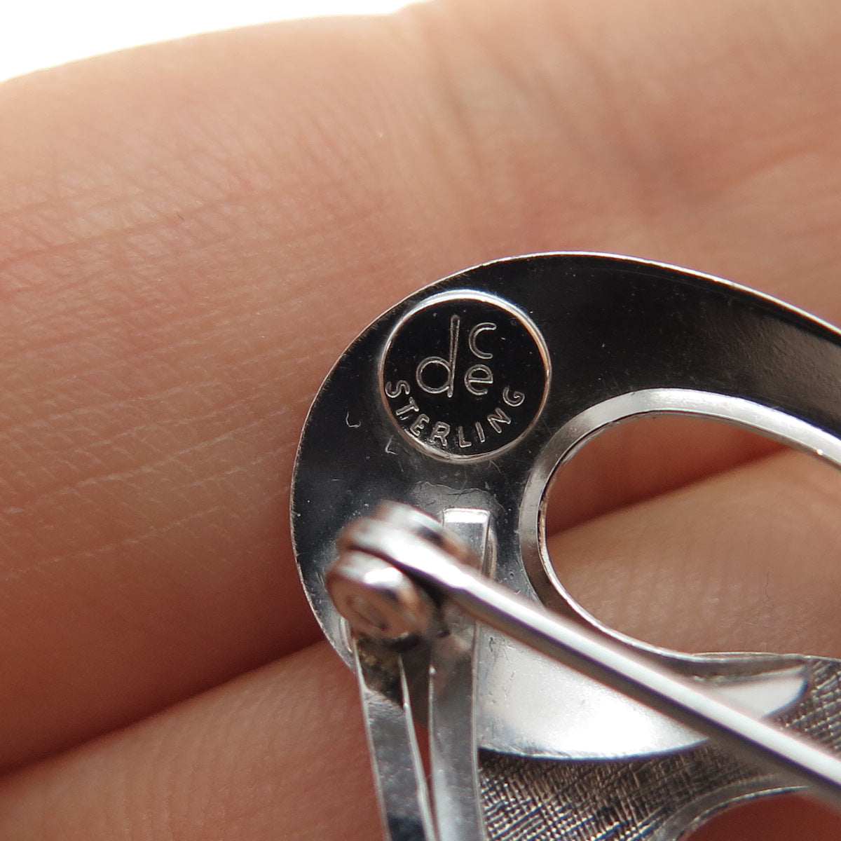 CURTIS CURTMAN 925 Sterling Silver Vintage Modernist Pin Brooch