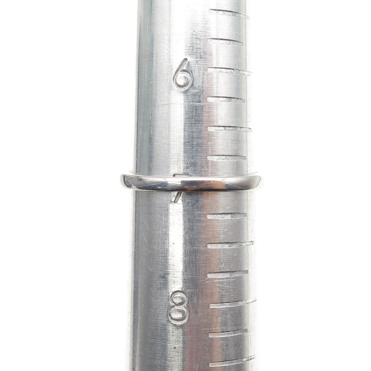 850 Silver Round-Cut Swarovski Crystal Stackable Band Ring Size 7