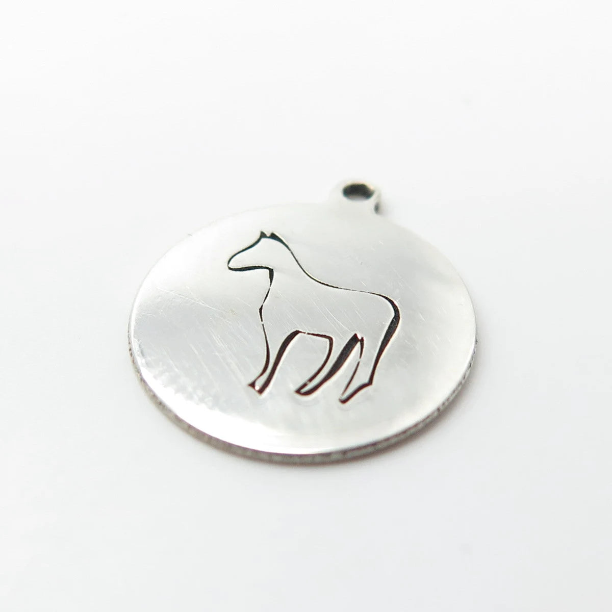 925 Sterling Silver USA Two In Town Horse Charm Pendant