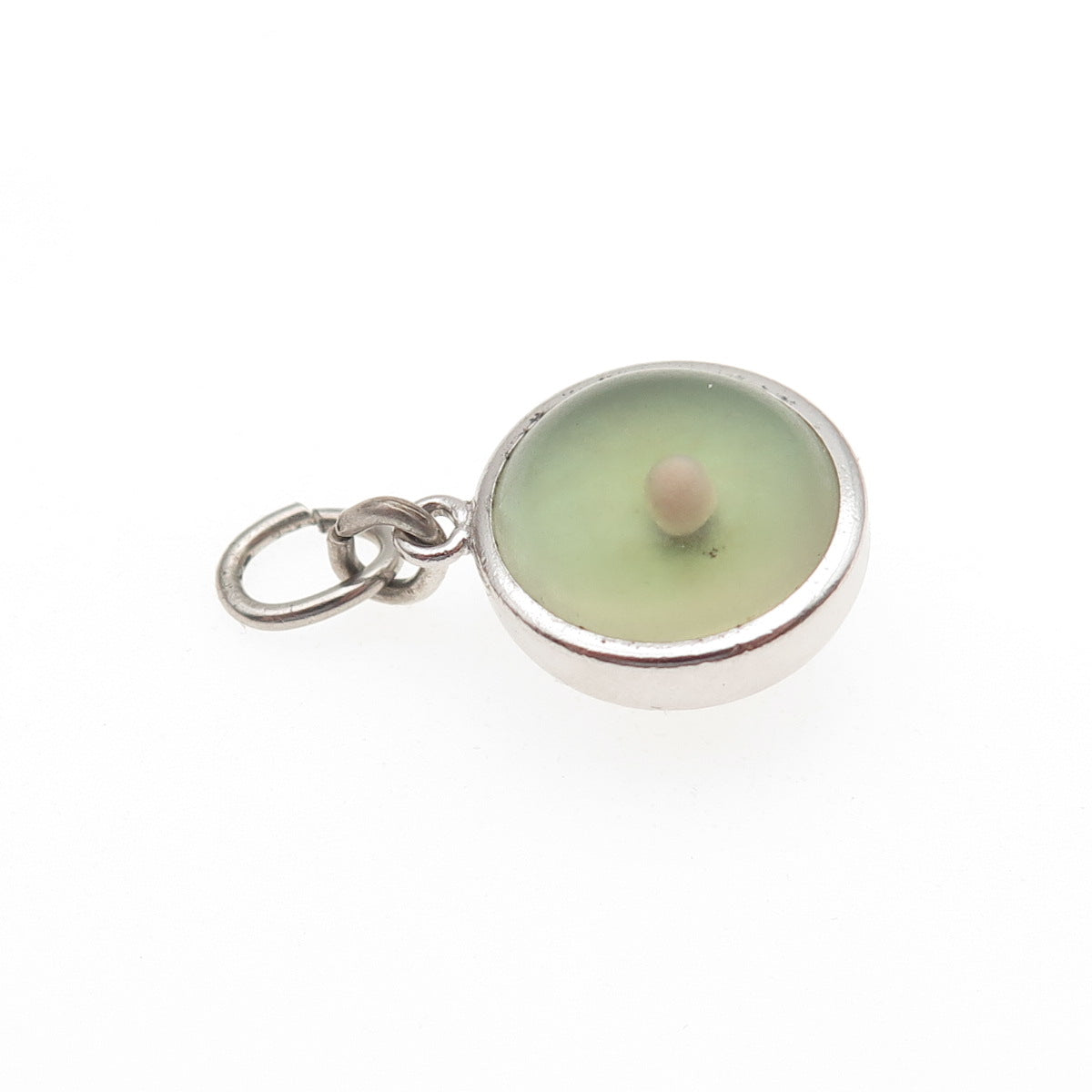 925 Sterling Silver Antique Art Deco Amulet of Faith Mustard Seed Mini Pendant